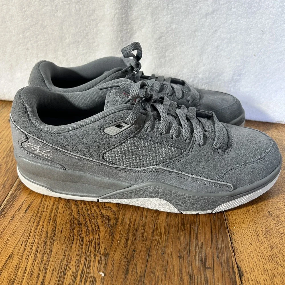 Jordan Mens Size 9 Gray Flight Court Cool Grey/Wolf Grey Suede Sneaker Shoes